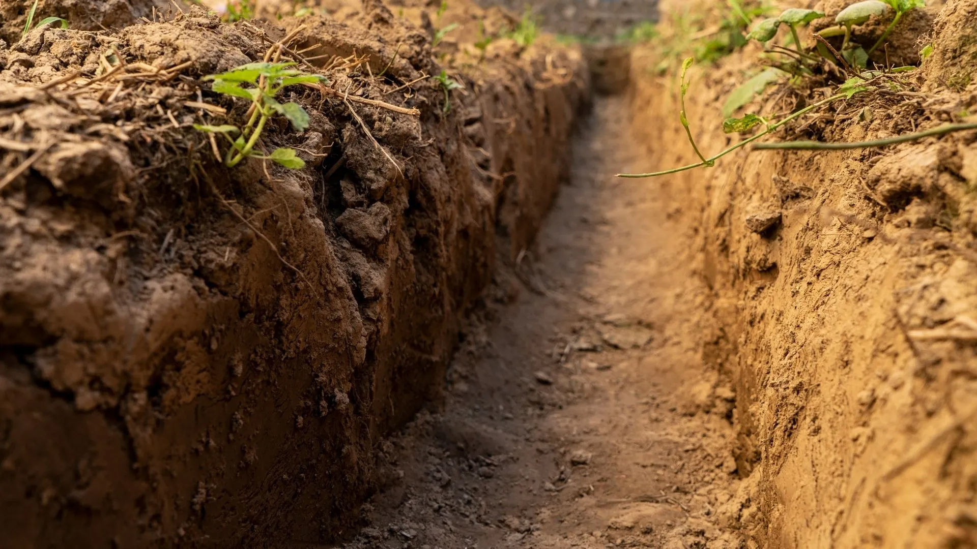 Photo of a drainage canal excavated by GNG Underground in Northwest Arkansas